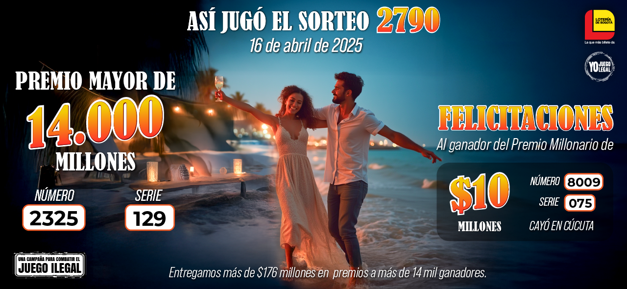 Resultados Sorteo 2790
