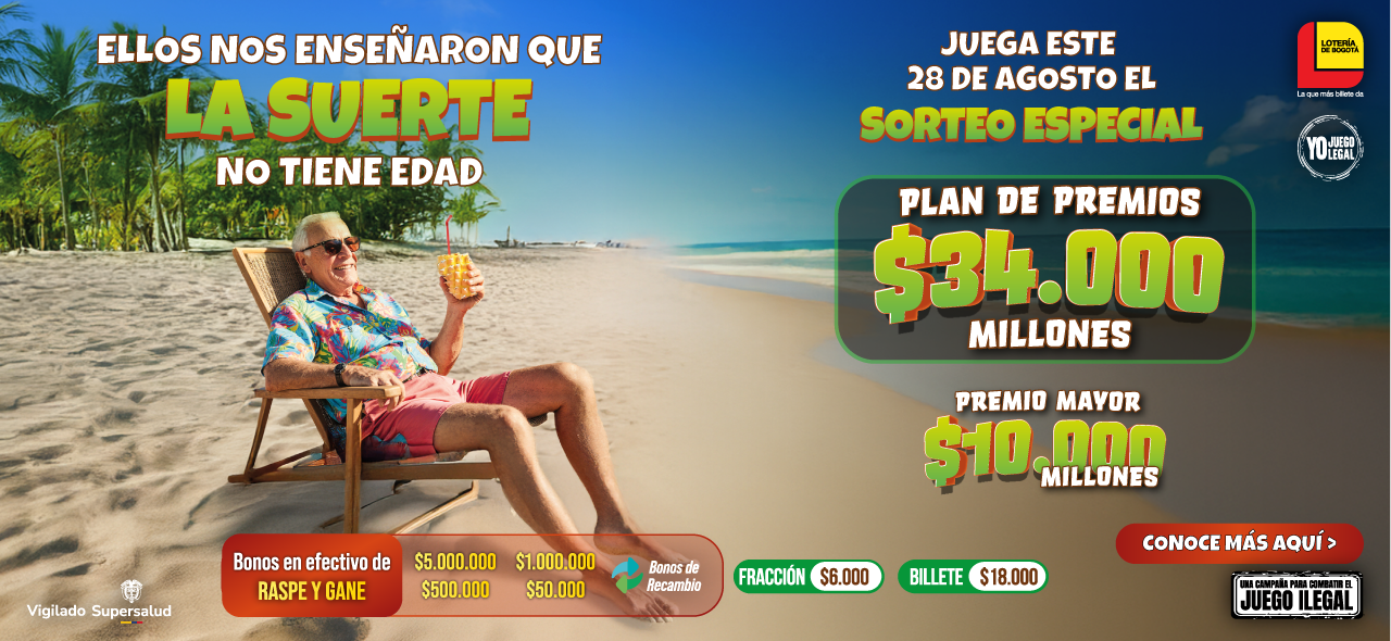 Sorteo especial 28 de agosto