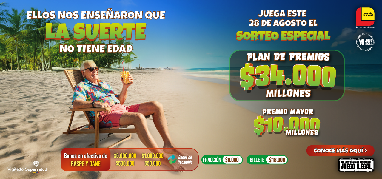 Sorteo especial 28 de agosto